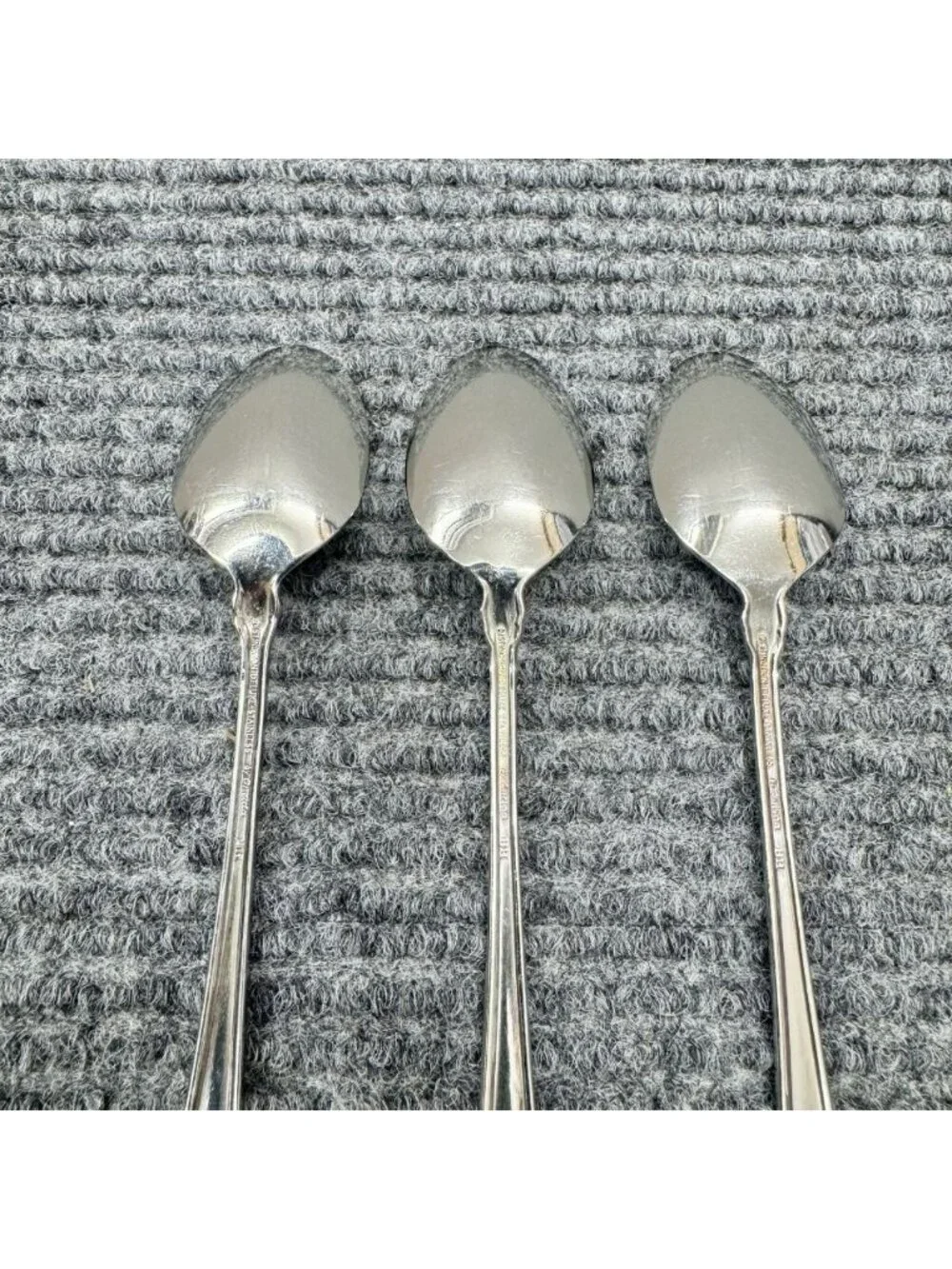 Lot Of 3 Oneida VALERIE Iced Tea Spoons Teaspoon Distinction Deluxe HH Stainless
